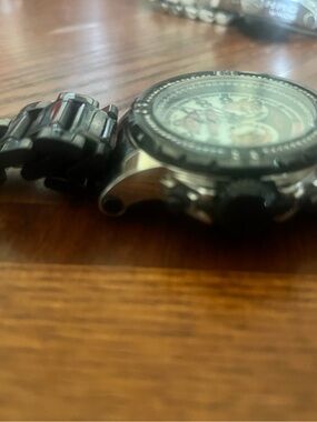 Miche Black and Silver Men's Chronograph Bracelet Watch